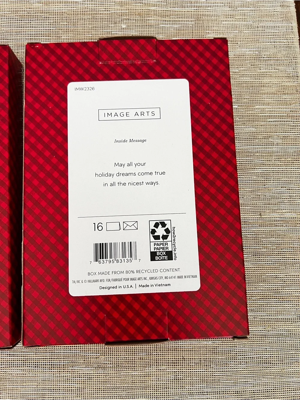 Lot of 2 Box Holiday Christmas Cards Dog Puppy Print 16 Count in Each Box
